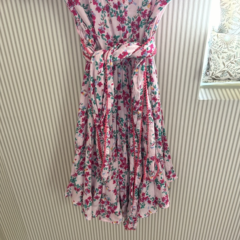 Poupette St. Barth light pink floral dress, small - Picture 4 of 11